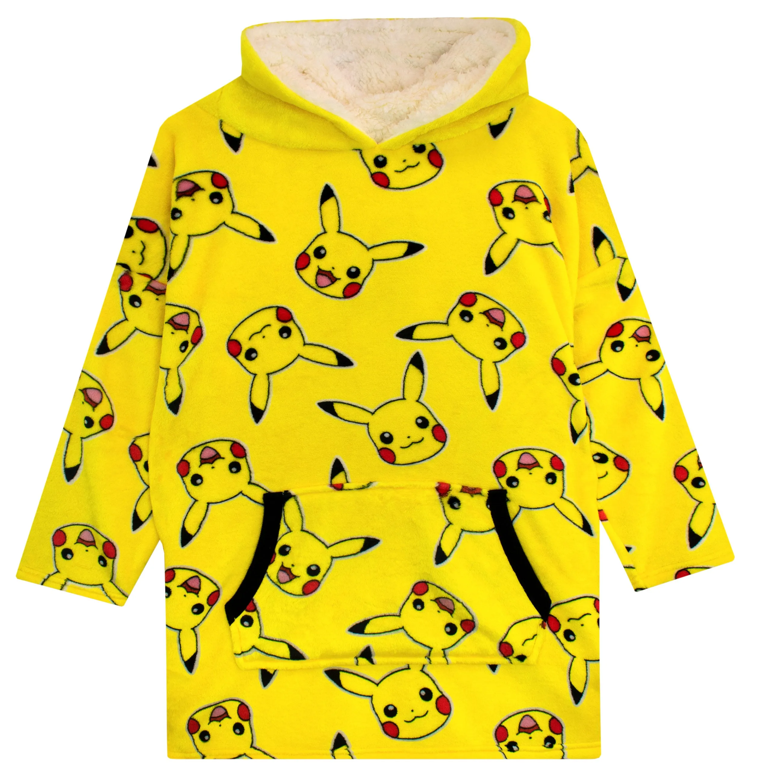 Kids Pokemon Fleece Hoodie Blanket - One Size