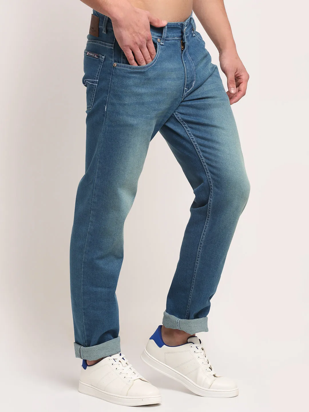 Men's Ultra Narrow fit Heavy Fade Dirty Green  Jeans